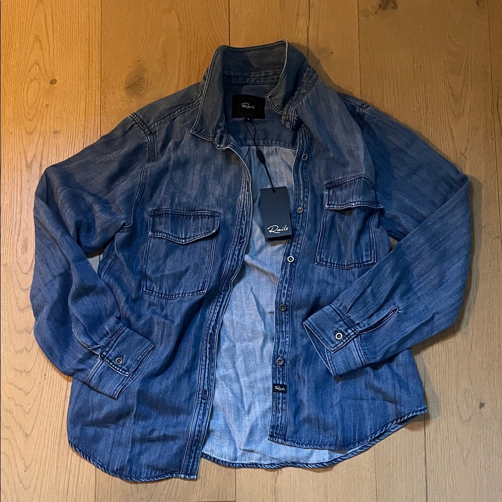 Rails Blue Women Denim Shirt or Jacket